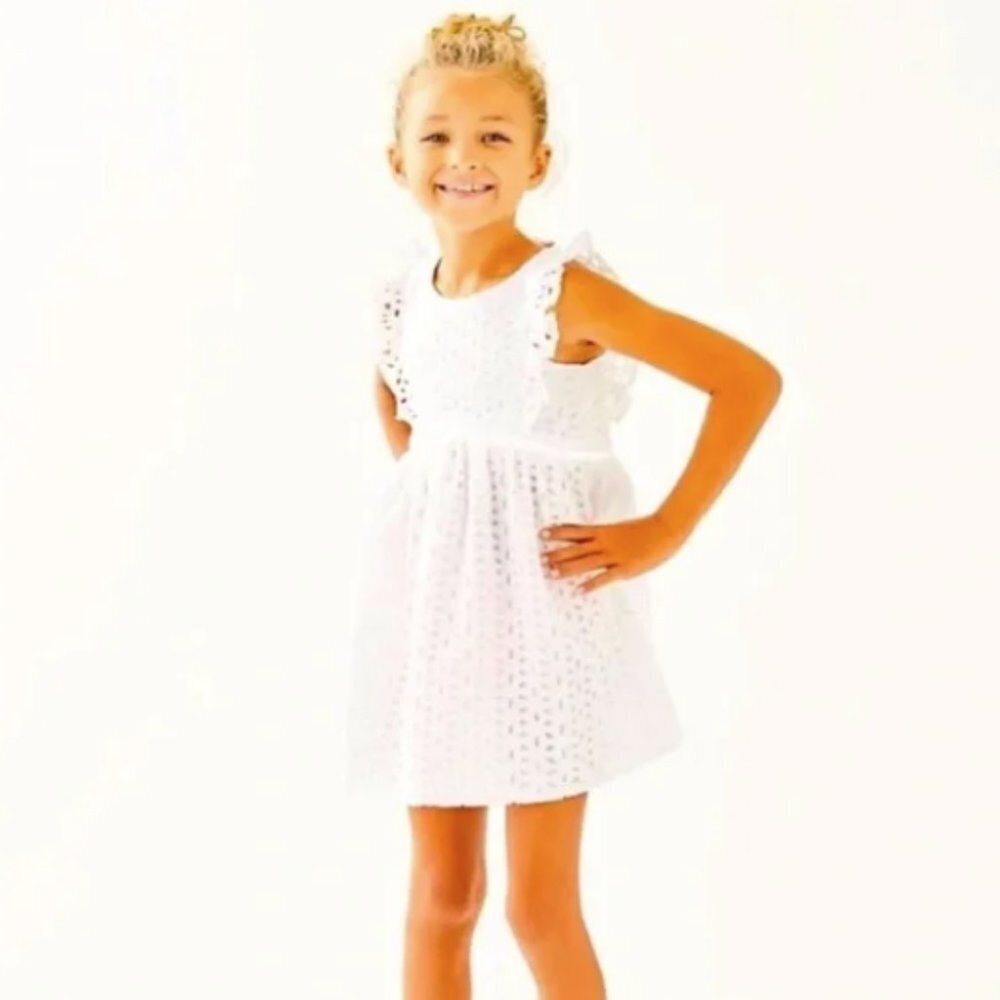 Lilly Pulitzer Madelina Dress Resort White Oval Flower Petal Eyelet 8 &10&12 NWT